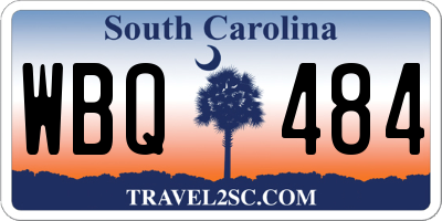 SC license plate WBQ484