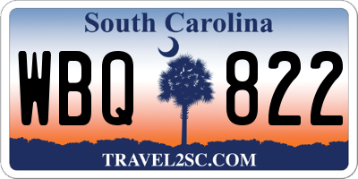 SC license plate WBQ822