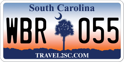 SC license plate WBR055