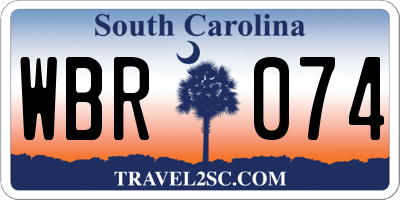 SC license plate WBR074