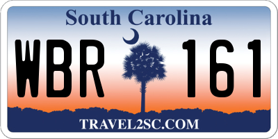 SC license plate WBR161