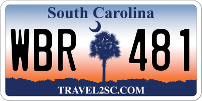 SC license plate WBR481