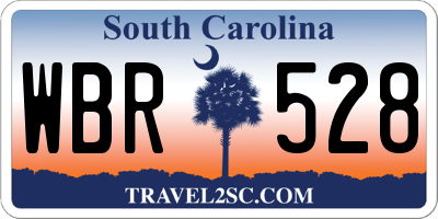 SC license plate WBR528