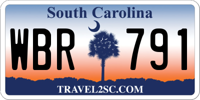 SC license plate WBR791