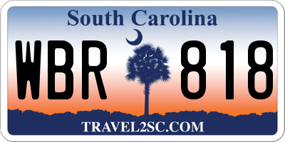 SC license plate WBR818