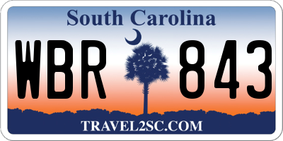 SC license plate WBR843