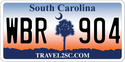 SC license plate WBR904