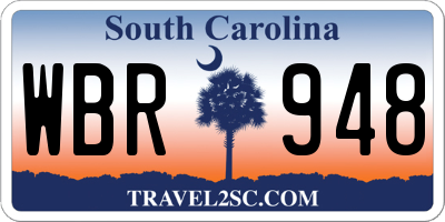 SC license plate WBR948