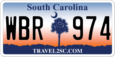SC license plate WBR974