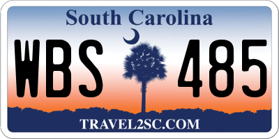 SC license plate WBS485