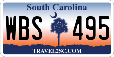 SC license plate WBS495