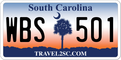 SC license plate WBS501