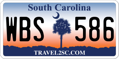 SC license plate WBS586