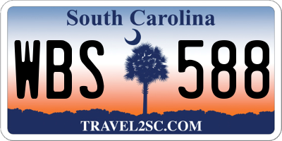 SC license plate WBS588