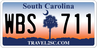 SC license plate WBS711