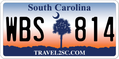 SC license plate WBS814