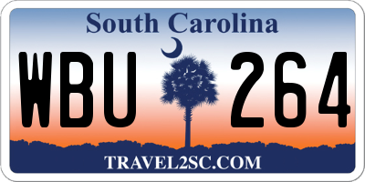 SC license plate WBU264