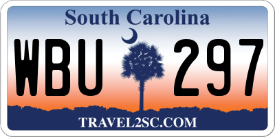 SC license plate WBU297