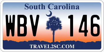 SC license plate WBV146