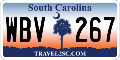 SC license plate WBV267