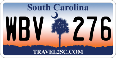 SC license plate WBV276