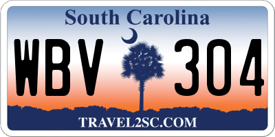 SC license plate WBV304