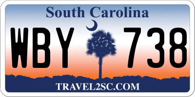 SC license plate WBY738