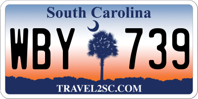 SC license plate WBY739