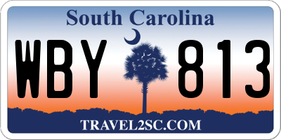 SC license plate WBY813
