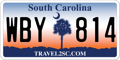 SC license plate WBY814