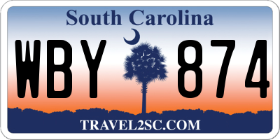 SC license plate WBY874