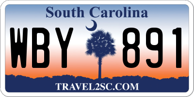 SC license plate WBY891