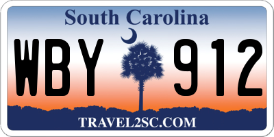 SC license plate WBY912