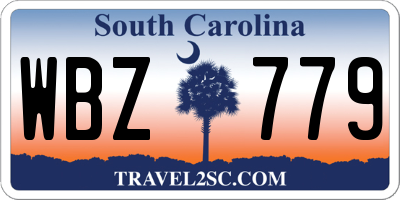 SC license plate WBZ779