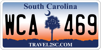 SC license plate WCA469