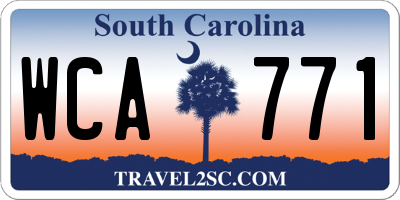 SC license plate WCA771