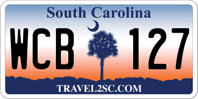 SC license plate WCB127