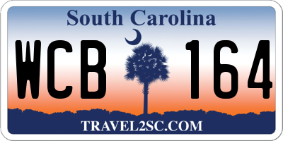 SC license plate WCB164