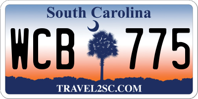 SC license plate WCB775