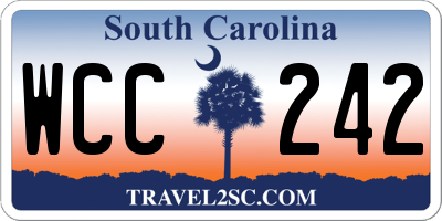 SC license plate WCC242