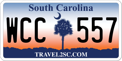 SC license plate WCC557