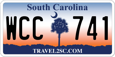 SC license plate WCC741