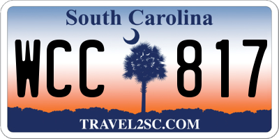 SC license plate WCC817