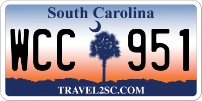 SC license plate WCC951