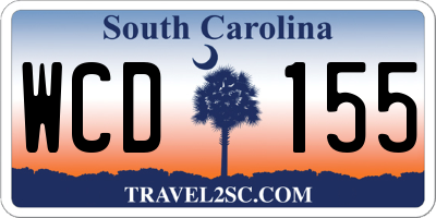SC license plate WCD155