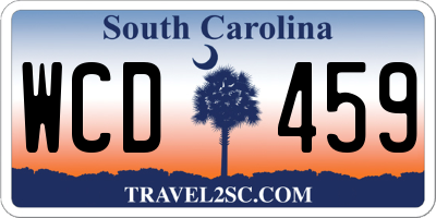 SC license plate WCD459