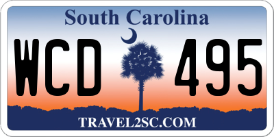 SC license plate WCD495