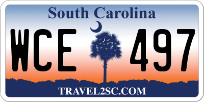 SC license plate WCE497