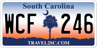 SC license plate WCF246