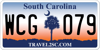SC license plate WCG079